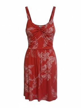 Soft Jersey Summer Floral V-Wire Short Bra Dress - Bali Batik Feeling Poppy